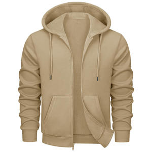 Sudadera con capucha de tamaño personalizado para hombre Sudaderas con capucha de mezcla de algodón básicas de manga larga transpirables con logotipo personalizado para hombre - Product Image 2