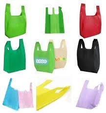 Bolsa de compras de camiseta impresa personalizada de HDPE con asa de chaleco para uso en supermercado - Product Image 2
