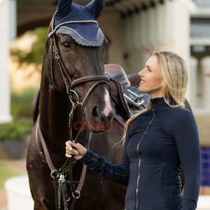 Gorro de oreja de caballo Premium Pakistán hecho a medida Crochet lavable ligero Fly Veil para elegantes eventos de equitación Ear Bonnet - Product Image 6