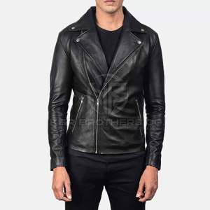 Chaqueta de cuero a la moda para hombre, abrigo elegante y elegante, perfecto para clima frío, chaqueta de cuero PU a la moda para hombre - Product Image 2