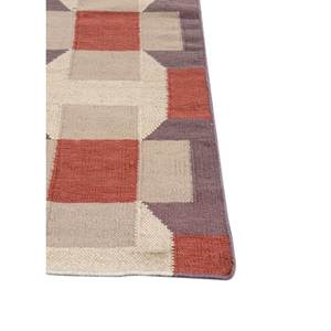 พรมขนสัตว์สีเบจน้ำตาล ADWL-13175 ทำมือ ลายเรขาคณิต สไตล์โบโฮ ทอแบบแบน สำหรับบ้าน ห้องนั่งเล่น ทางเดิน รูปทรงสี่เหลี่ยมผืนผ้า ขนาด 4 เมตร หนา 10 มม. - Product Image 4