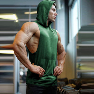 Ome Service เสื้อมีฮู้ดลำลองสำหรับผู้ชาย, เสื้อสวมหัวผ้าฝ้ายแขนเสื้อมีฮู้ดใส่เล่นกีฬาฟิตเนสฤดูร้อน - Product Image 3