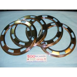 Tapacubos Francis Lombardi MY CAR, Juego de 4 Piezas, Fiat 500 Serie 4, ANELLI COPPA RUOTA en ACERO - Product Image 1