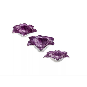 Bol à fruits secs en métal au design feuillage, décoratif, pour noix, en-cas, bonbons, ensemble de 3 pièces, durable - Product Image 1