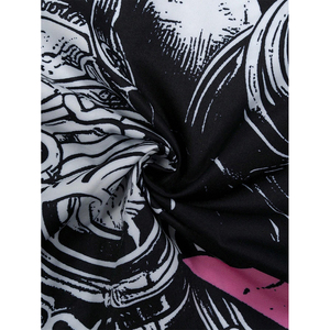 Ensemble Deux Pièces Décontracté avec Bouton Personnalisé OEM pour Hommes, T-shirt à Boutons, Short à Manches Courtes Imprimé avec Texte, Vente en Gros - Product Image 6