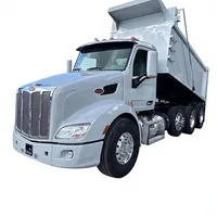 Camion benne PETERBILT 567 d'occasion en bon état, modèle 2022, 6 cylindres (510 ch), 3 essieux (PACCAR MX-13), 6x4, transmission AMT, conduite à gauche