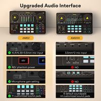 Interface audio de studio Maono, carte son, mixeur DJ, microphones à condensateur XLR, haut-parleur, équipement de podcast, packs de cartes son de studio