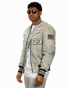 Personalizado Hombres Botón Up rojo Manga de cuero Varsity Chaquetas Hombres Tallas grandes Chaqueta de bombardero Chaquetas de béisbol - Product Image 3