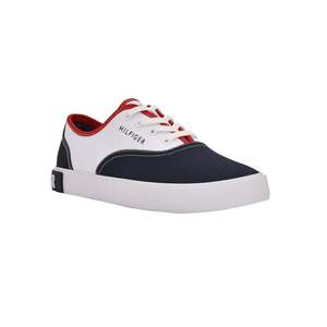 Sneakers basse da uomo Tommy Hilfiger Ralem in pizzo, traspiranti, stile retrò, con rialzo, blu, taglia 11.5 - Product Image 1