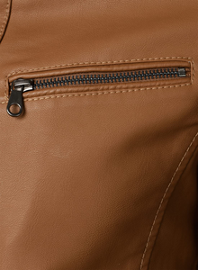 Veste de moto en cuir pour homme de haute qualité, col montant, logo frontal, imperméable, respirante, coupe ajustée, prix de gros bon marché - Product Image 4