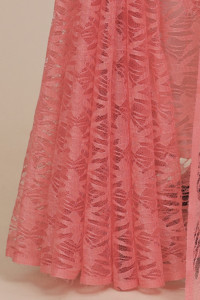 Sari elegante estilo Bollywood listo para usar | Sari de fiesta con estampado floral de seda artística con pieza de blusa sin costuras para mujer - Product Image 4