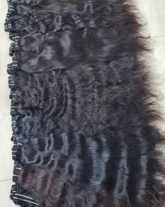 Fournisseur de cheveux humains noirs naturels 4x4 fermetures de dentelle de cheveux vierges indiens du sud à double tirage de qualité supérieure - Product Image 1