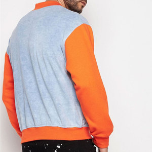 2025 Winter Collection <b>Men's</b> 100% Cotton <b>Long</b> Sleeve Breathable Casual Letterman <b>Jacket</b> Custom Designs Stand Collar Street Wear - Product Image 3