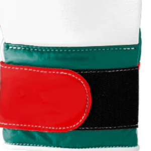 Gants de boxe professionnels en cuir blanc, vert et rouge, avec fermeture velcro au poignet, pour l'entraînement et le sparring, pour hommes et femmes - Product Image 6