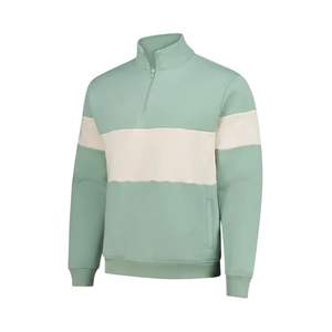 Ropa informal Entrenamiento deportivo Atlético Media cremallera Dos tonos Ligero Diseño personalizado Hombres Sudaderas - Product Image 3