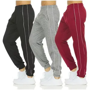 Pantalon de sport décontracté personnalisé pour homme, style streetwear, avec poches, en molleton imprimé, taille mi-haute - Product Image 1