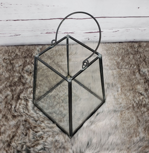 Lanterne en verre suspendue carrée moderne artisanale pour la décoration de la maison et de Noël, écologique, utilisation pour les activités religieuses - Product Image 3