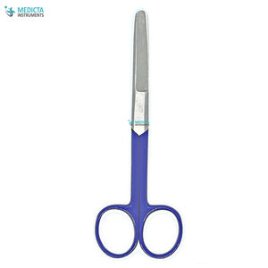 Tijera de lactancia, 14cm, Color azul marino, recta, con punta roblada - Product Image 1