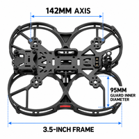 Châssis FPV Cinewhoop en fibre de carbone de 3,5 pouces pour GEP-CL35 V3 O4 Pro 142mm, kit de protection d'hélices et d'amortisseurs de caméra CE ROHS FCC
