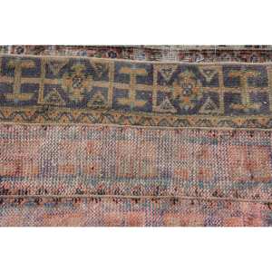 Alfombra Turca Clásica Marrón Beige de 2.3x4.7 pies, Vintage, de Lana Ecológica, Tradicional, con Diseño de Patchwork, Rectangular, con Base de Látex y Pelo Suave - Product Image 5