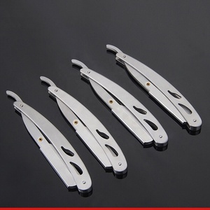 High Quality Stainless Steel Handle Stainless Steel <b>Blade</b> Disposable <b>Single</b> Edge Men's Salon Barber Face Shaving <b>Razor</b> - Product Image 5