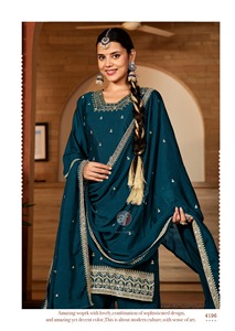 Hermoso corto Kurti con divisor y Dupatta Pure Chinon con bordado a mano pesado perfecto para festivales y celebraciones - Product Image 5