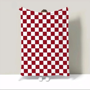 Manta de lana de franela de color sólido combinado de dos lados transpirable suave cálido tejido de poliéster de supervivencia de emergencia personalizado - Product Image 2