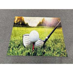 Green Golf <b>Printed</b> Rug: Anti-Slip, <b>Large</b>, <b>Wall</b> Hanging, Gift,Velvet Rug - Product Image 1