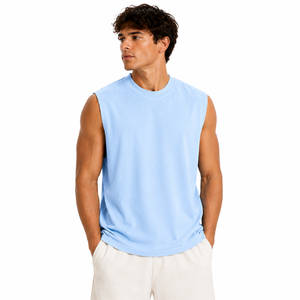 <b>Men's</b> <b>Crop</b> T Shirts Dolman Sleeve Knitted Cotton Bamboo Tank <b>Tops</b> Vintage Loose Pullover Sporty Summer Streetwear Fashion - Product Image 2