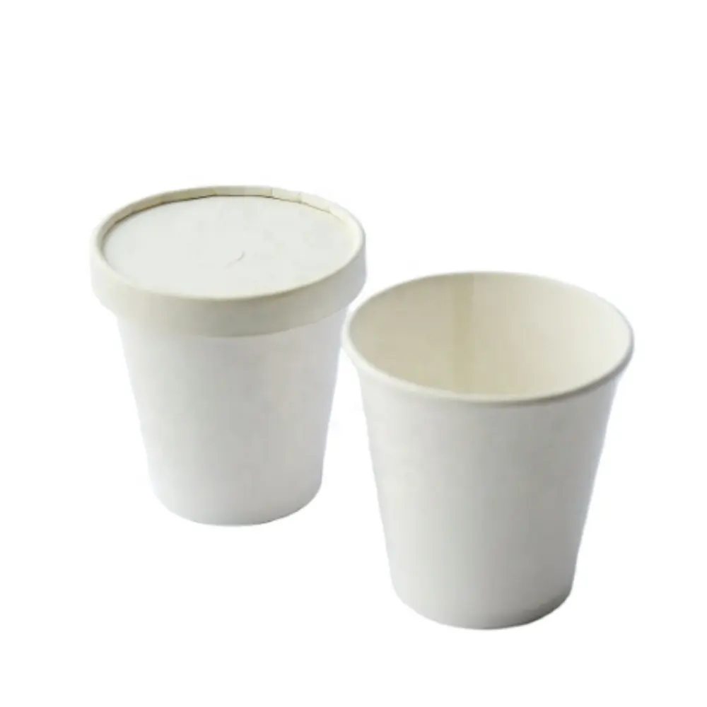 Paper Coffee And Tea Cup In White Disposable 12 oz Paper Hot Drink Beverage Cup With Lids