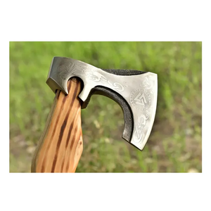 Hache à double lame forgée à la main professionnelle personnalisée en gros avec gaine en cuir Hache de survie OEM ODM de qualité supérieure - Product Image 5