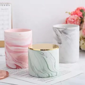 Pot à bougie en béton, porte-bougie moderne minimaliste pour la décoration de la maison et l'aromathérapie - Product Image 2