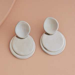 Geometric Gold-Plated Stud Earrings with Zircon for Wedding & Party Gifts - Product Image 5