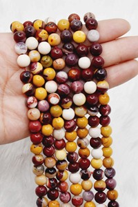 Cuentas de cristal curativas naturales de mookaite multicolor al por mayor de 8 mm, piedras preciosas puras para la fabricación de joyas y meditación - Product Image 2