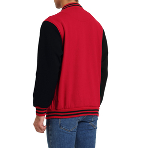 Fabriqué en usine prix de gros hommes veste universitaire col en tricot côtelé veste de baseball pour hommes vestes universitaires à prix bon marché - Product Image 5