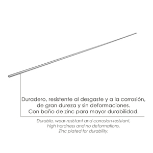 Zinc-plated threaded rod, M08 thread, 1 meter length - Product Image 3