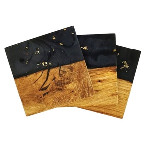 Recién llegado, posavasos redondos de mármol y madera, soporte de madera epoxi, posavasos para taza de té de Color personalizado, artículos de cocina, posavasos, manteles y almohadillas - Product Image 6