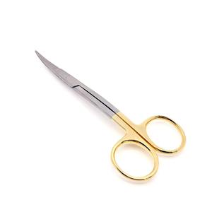 Tijeras Quirúrgicas Dentales con Mango Curvo Chapado en Oro, Tijeras Oftálmicas, Herramientas de Disección Médica para Dentistas - Product Image 2