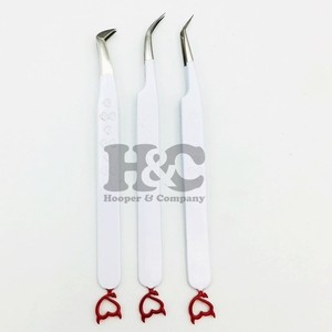 Pinzas Profesionales para Pestañas con Logotipo de Visón, Acero Inoxidable Sostenible, Punta Suave de Fibra, Precisión, Antimagnéticas - Product Image 2