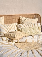 Boho 3 pièces soleil touffeté housse de couette ensemble de literie de luxe 90 "x 90" roi reine taille double ensemble de lit complet décor à la maison coton couette