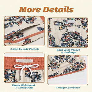 Ropa de playa clásica de diseñador Floral a cuadros para hombre, pantalones cortos de baño de secado rápido de alta calidad, cintura media informal para vacaciones de verano en la playa - Product Image 3