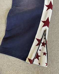 Pantalon personnalisé blanc pantalon de survêtement à jambes larges 100% coton éponge française Double taille pantalon de survêtement droit pantalon de survêtement évasé hommes - Product Image 3