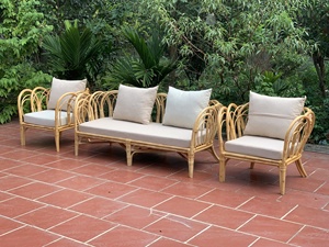 Sofás de jardín Sofá de ratán en vivo de alta calidad y muebles artesanales de mimbre Logotipo personalizado de ratán del fabricante de Vietnam - Product Image 6