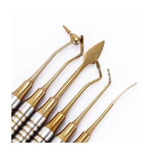 Kit de spatule de remplissage dentaire de haute qualité de 6 pièces avec des têtes enduites de titane durables pour les instruments dentaires d'application de résine - Product Image 5