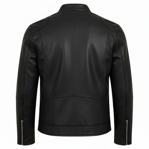 Veste en cuir pour motard pour homme avec fermeture éclair de haute qualité pour les vestes de moto - Product Image 6