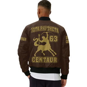 Chaqueta Satinada Iota Phi Theta 1963, Chaqueta Universitaria Bordada de la Fraternidad, Chaqueta Bomber Satinada Brillante, Ropa Exterior Premium para Hombre - Product Image 5
