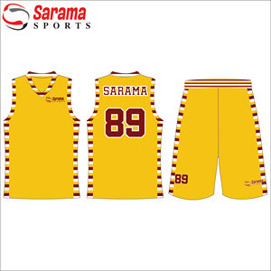 Maillot de basket-ball en polyester 100% uni par sublimation Derniers vêtements de sport Uniforme de basket-ball Uniforme de basket-ball bon marché, - Product Image 1