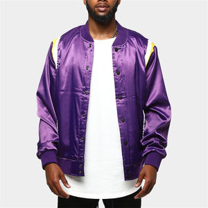 Fashionable and Comfortable <b>Men's</b> Coated Long <b>Thin</b> Satin Bomber <b>Jacket</b> with Stand Collar-High Quality Durable for Casual Wear - Product Image 1