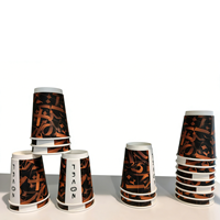 Gobelets en papier jetables personnalisés à paroi simple de qualité alimentaire avec logo et impression sur mesure pour emballage jetable
