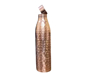 High Quality <b>BPA</b>-<b>Free</b> Hammered Copper <b>Water</b> <b>Bottle</b> New Design From India Pure Copper with Vacuum Wide Drinkware - Product Image 3